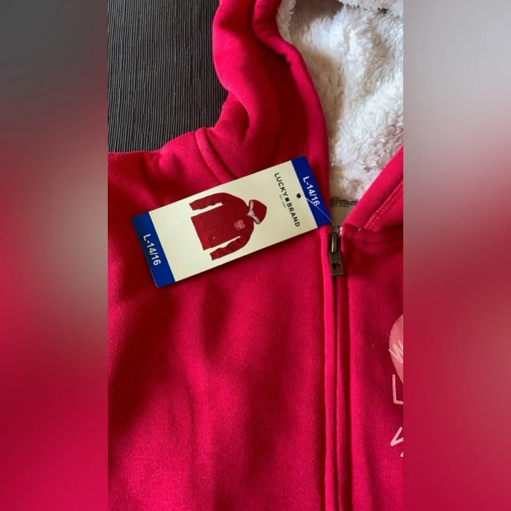 Lucky Brand Kids Pink Hoodie 14-16Y